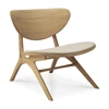 Bijzetzetel Oak Eye Lounge Chair Off White Fabric 50675 Ethnicraft