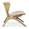 Zijkant Bijzetzetel Oak Eye Lounge Chair Off White Fabric 50675 Ethnicraft