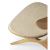Bovenkant Bijzetzetel Oak Eye Lounge Chair Off White Fabric 50675 Ethnicraft