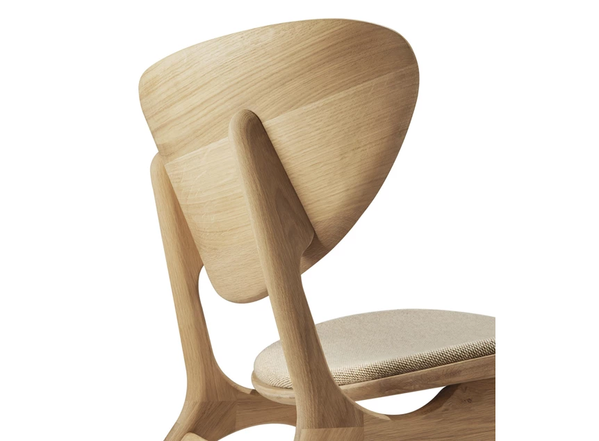 Rugleuning Bijzetzetel Oak Eye Lounge Chair Off White Fabric 50675 Ethnicraft