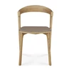 Front Armstoel Oak Bok Dining Chair Warm Grey Fabric 51486 Ethnicraft