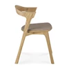 Zijkant Armstoel Oak Bok Dining Chair Warm Grey Fabric 51486 Ethnicraft