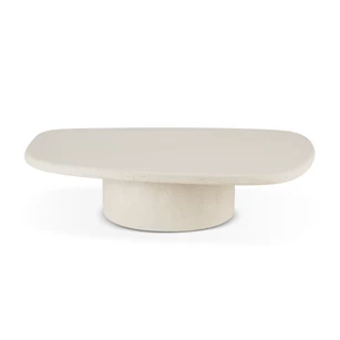Salontafel Elements Coffee Table Pebble Shape Microcement Off White 26412 Ethnicraft