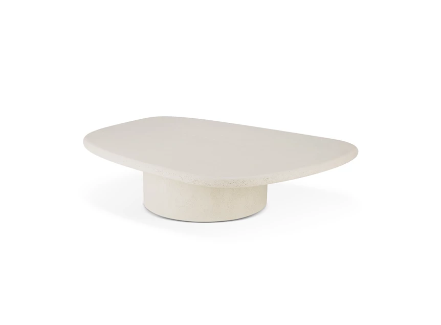 Zijkant Salontafel Elements Coffee Table Pebble Shape Microcement Off White 26412 Ethnicraft