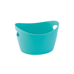 Bottichelli XXS klein Koziol opbergmandje bakje turquoise solid handvat kruiden keuken badkamer accessoires kunststof