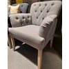 Rickmond stoel jacky grijze kleur hout onderstel
