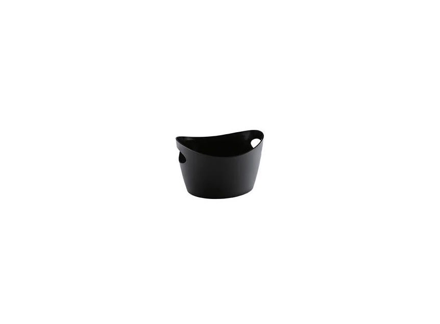 Bottichelli XXS solid black zwart Koziol opbergbakje mandje handvat kunststof badkamer keuken accessoires planten kruiden