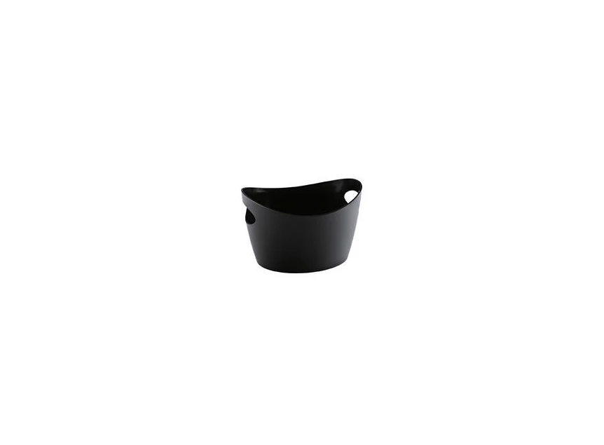 Bottichelli XXS solid black zwart Koziol opbergbakje mandje handvat kunststof badkamer keuken accessoires planten kruiden