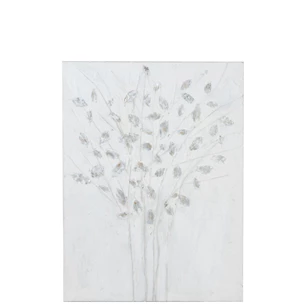 96895 J-line Jolipa schilderij takken canvas/hout wit/zilver