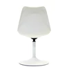 Viva wit grijs zweeds design scandinavisch trendy kunststof draaivoet stoel kuip lederlook kunstleder white grey