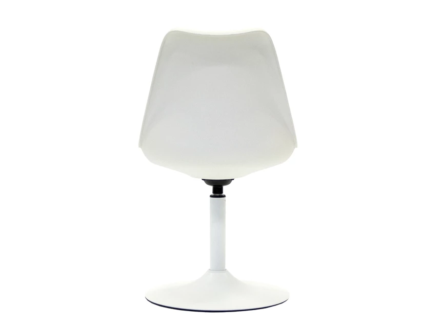 Viva wit grijs zweeds design scandinavisch trendy kunststof draaivoet stoel kuip lederlook kunstleder white grey