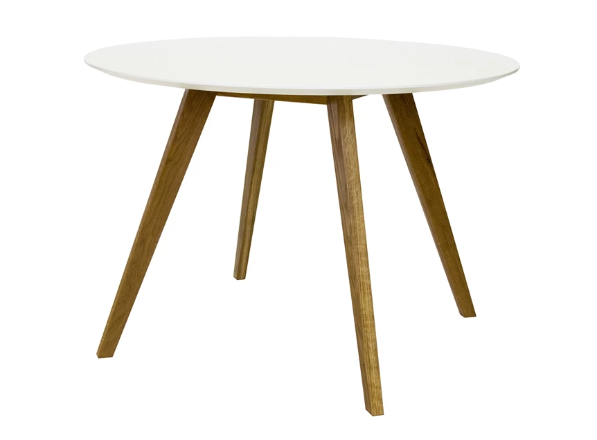 2181-001 BESS TABLE TAFEL ROND ROUND WIT WHITE EIK OAK ZWEEDS DESIGN TENZO