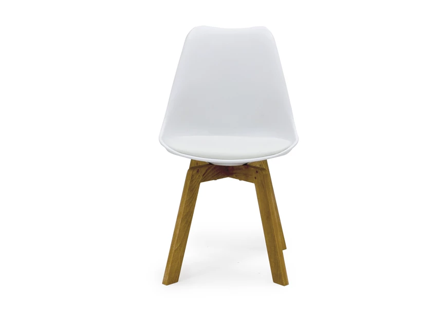 3340-454 stoel cleo vooraanzicht witte kuip houten poten