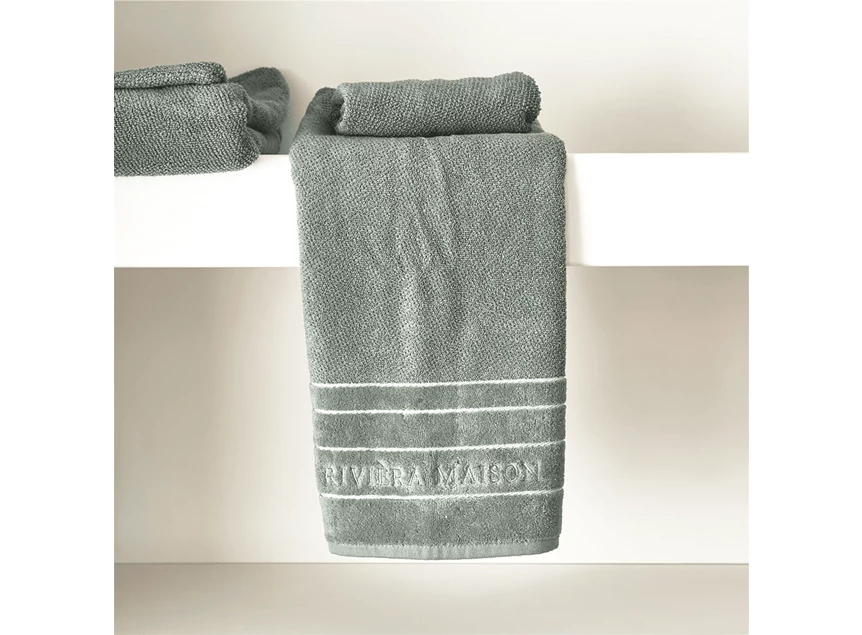 466980 Rivièra Maison RM handdoek elegant towel moss groen  sfeer