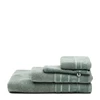 466980 Rivièra Maison RM handdoek elegant towel moss groen  collectie stapel