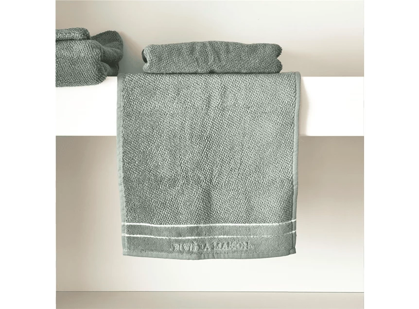 466950 Rivièra Maison RM elegant guest towel handdoek moss 50x30cm sfeer