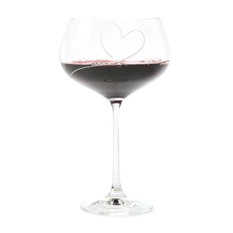 477320 With Love Red Wine Glass gevuld