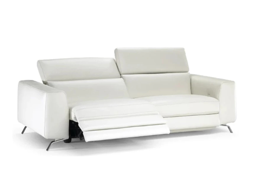 sofa B795 Pensiero canape in leder wit schuin met hoofdsteun open.jpg