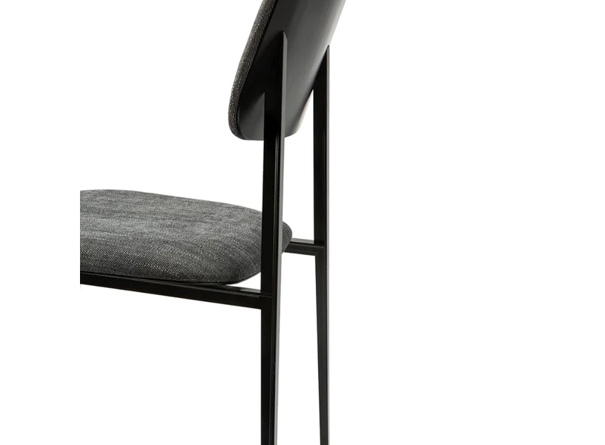 stoel DC Dining Chair Dark Grey 60078 Ethnicraft Detail Rugleuning