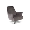 fauteuil Calma C056 Natuzzi Editions schuin draaistoel stof grijs