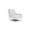 bijzetzetel Regina B903 fauteuil wit leder gekruist onderstel natuzzi editions