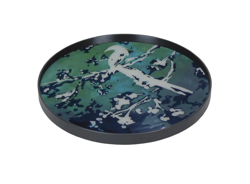 Birds of paradise Glass tray Ethnicraft schuin
