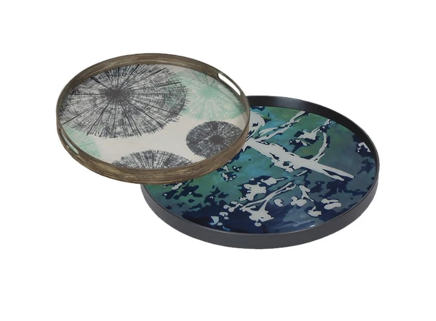 Birds of paradise Glass tray Ethnicraft Duo