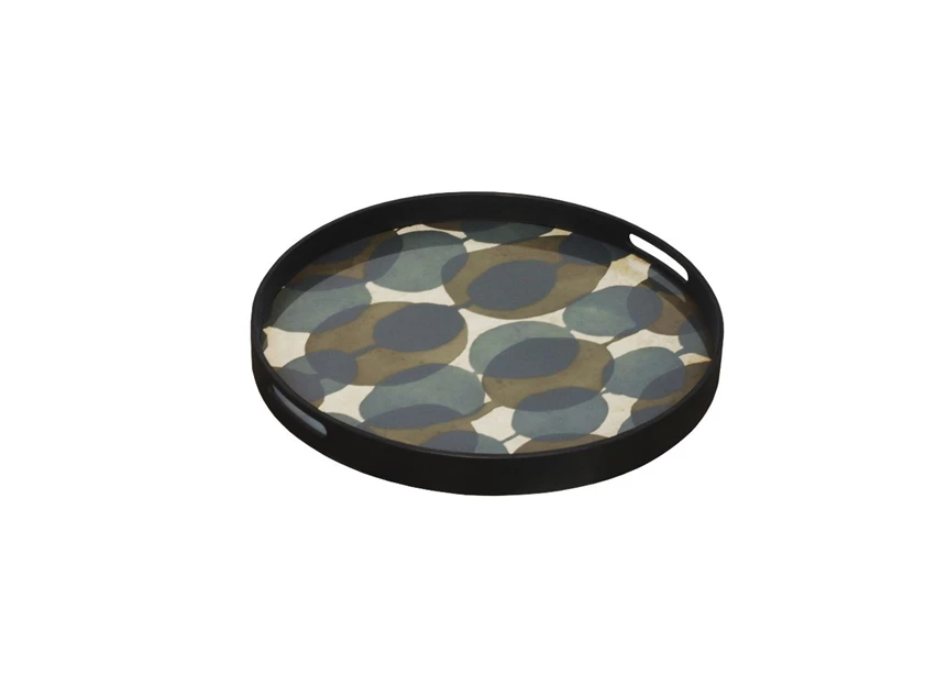 20438 Ethnicraft Connected Dots Tray S Ø48cm Schuin