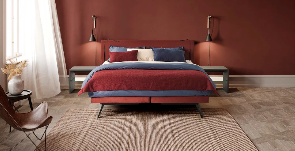 Boxspring bed met Torino hoofdbord van Nox