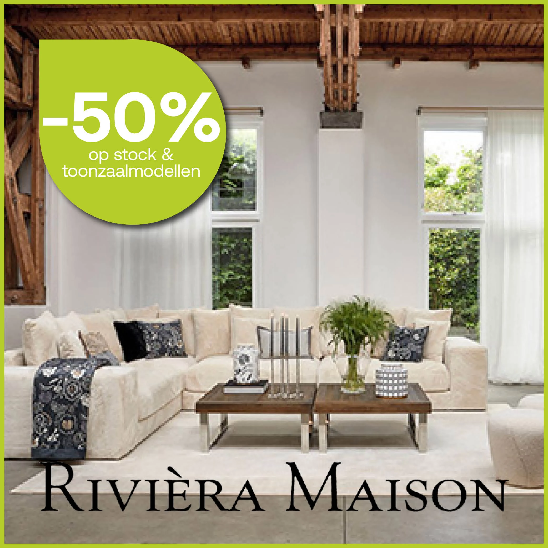 50% korting op Riviera Maison