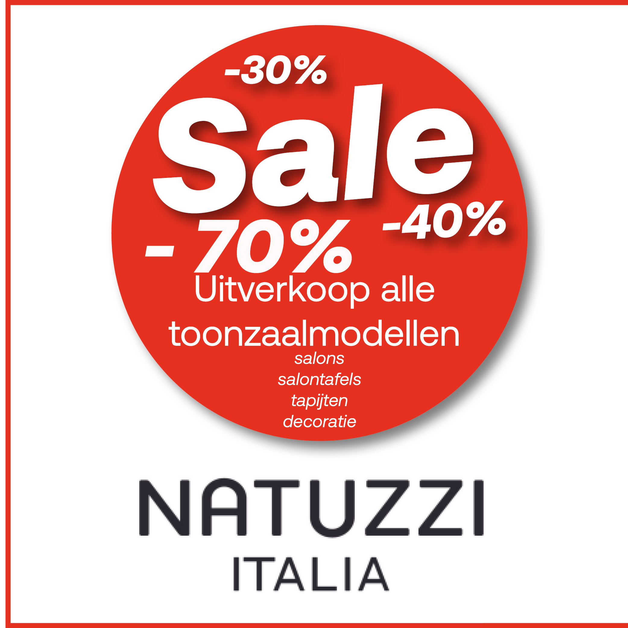Totale uitverkoop Natuzzi Italia